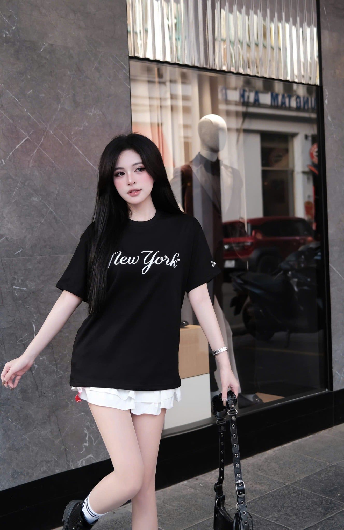  Áo Thun New York Paisley Đen SS25 Hàng Chính Hãng 14536484 