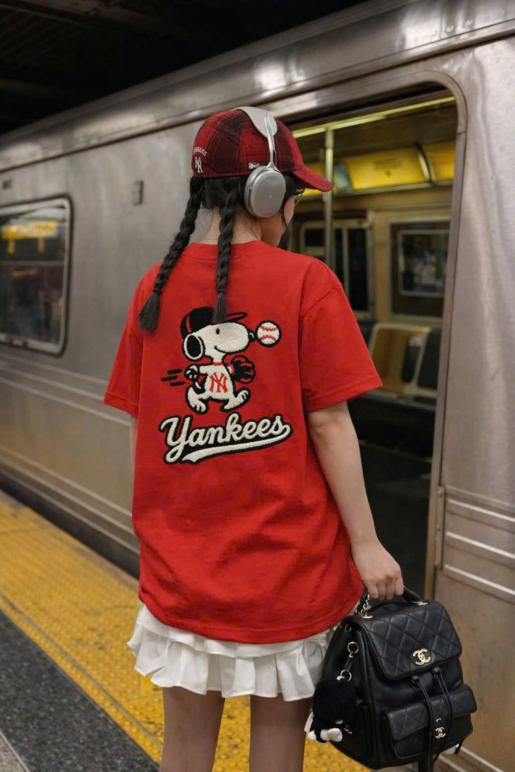 Áo Thun New Era NY Peanuts Đỏ Hàng Chính Hãng 