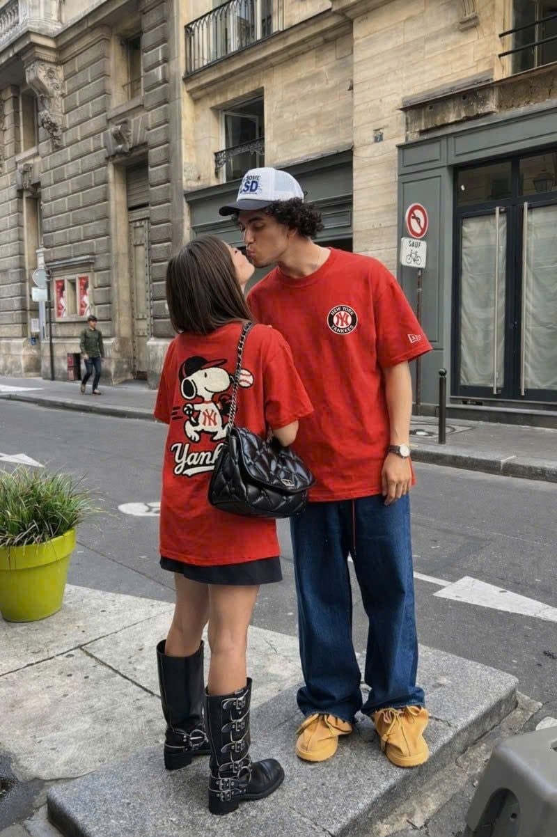  Áo Thun New Era NY Peanuts Đỏ Hàng Chính Hãng 