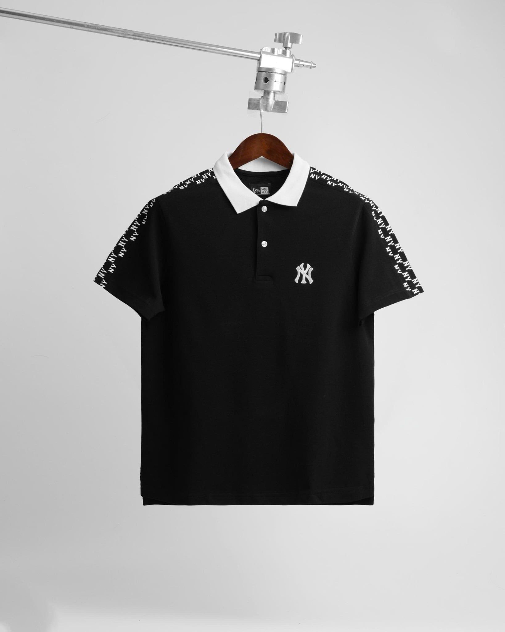  Polo New Era NY Đen Mono Vai Hàng Chính Hãng 13622808 