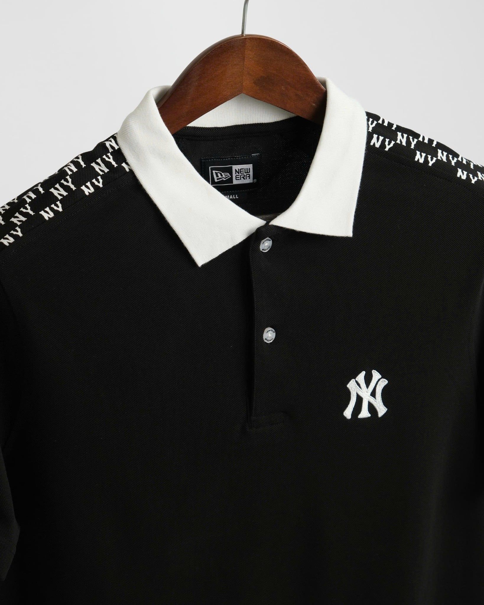  Polo New Era NY Đen Mono Vai Hàng Chính Hãng 13622808 