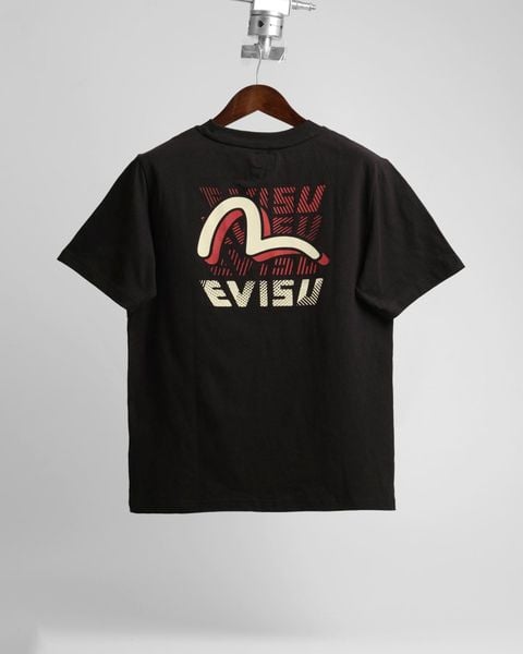  Áo Thun Evisu Đen Sọc Hàng Chính Hãng 