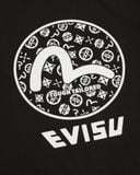  Áo Thun Evisu Tough TailLored Đen In Trắng Hàng Chính Hãng 