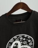  Áo Thun Evisu Tough TailLored Đen In Trắng Hàng Chính Hãng 