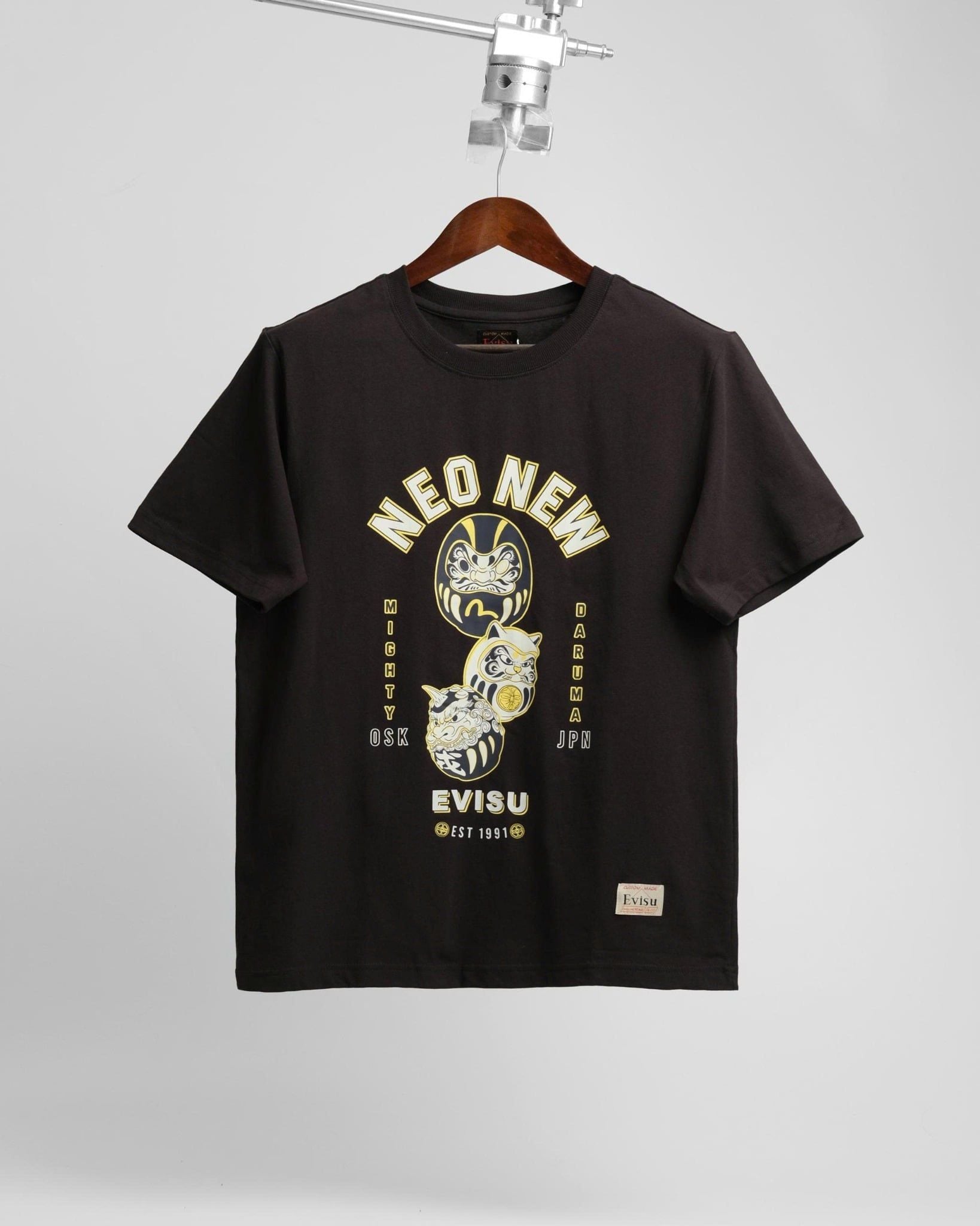  Áo Thun Evisu Daruma Đen Hàng Chính Hãng 