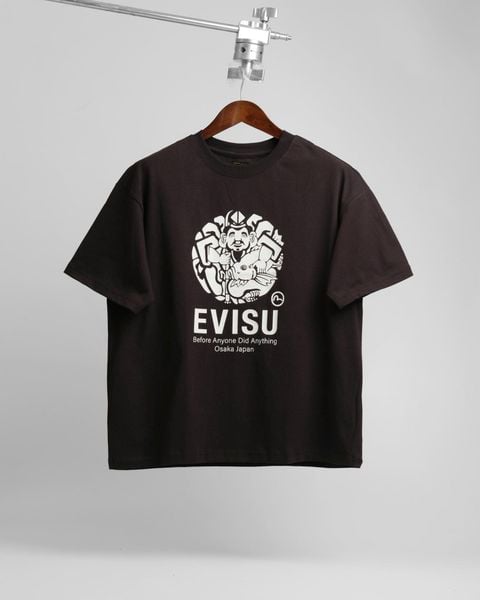  ÁO THUN EVISU ÔNG ĐỊA ĐEN HÀNG CHÍNH HÃNG 
