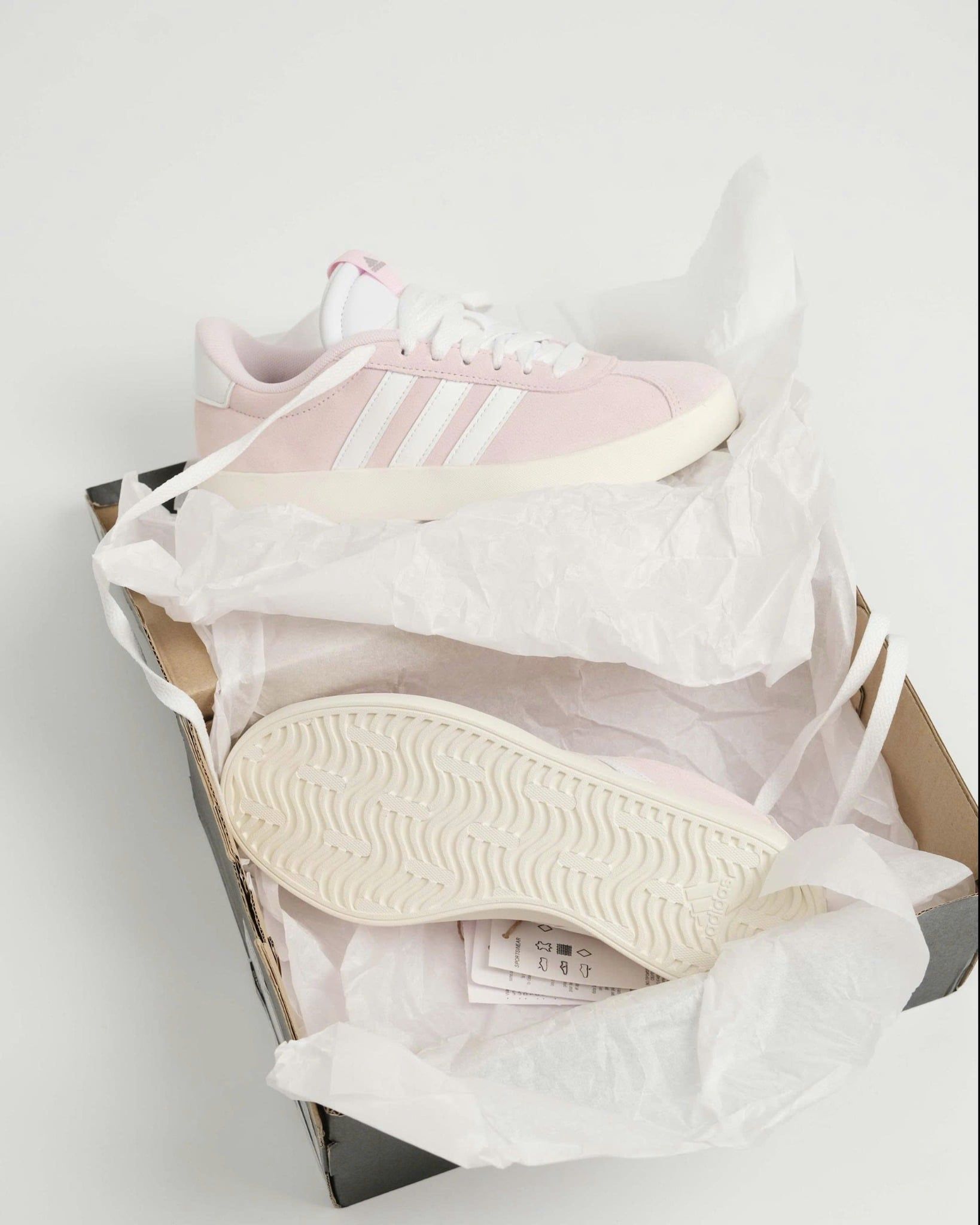  Giày ADIDAS VL COURT 3.0 CLEAR PINK / WHITE – JP5325 Hàng Chính Hãng 