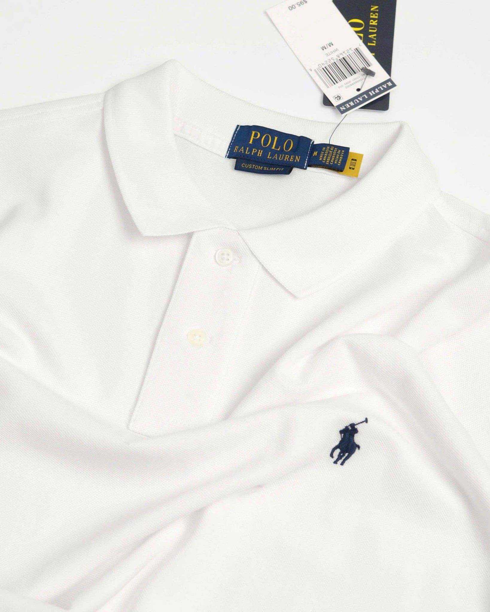  Polo Ralph Lauren Màu Trắng Custome Slim Fit 