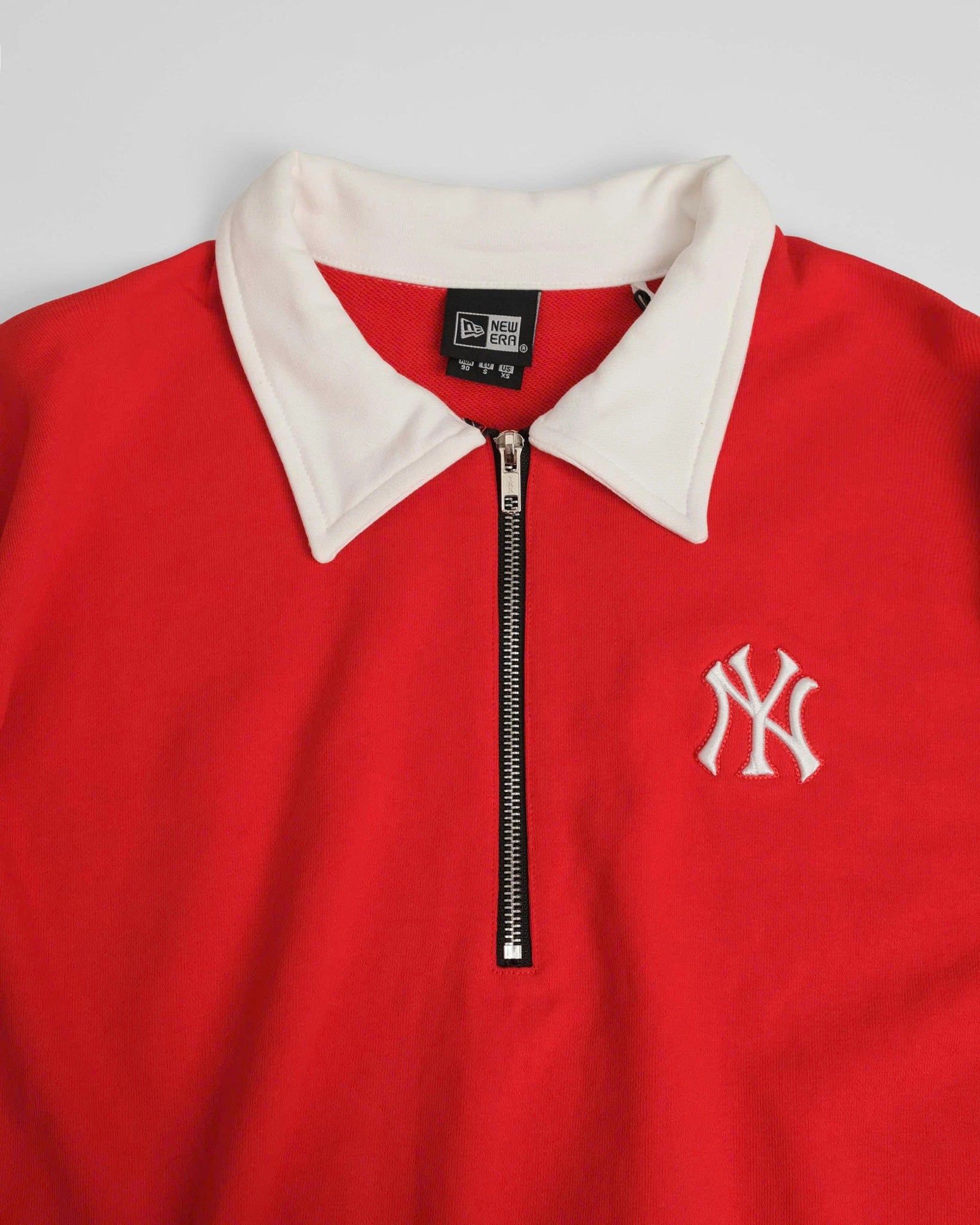 Sweater New Era Half Zip Ny Đỏ Cổ Trắng Code:90218476 | FoxSneaker ...