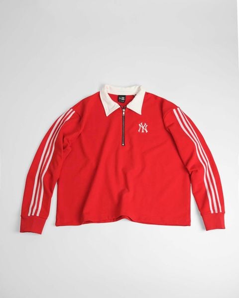  Sweater New Era Half Zip Ny Đỏ Cổ Trắng Code: 90218476 