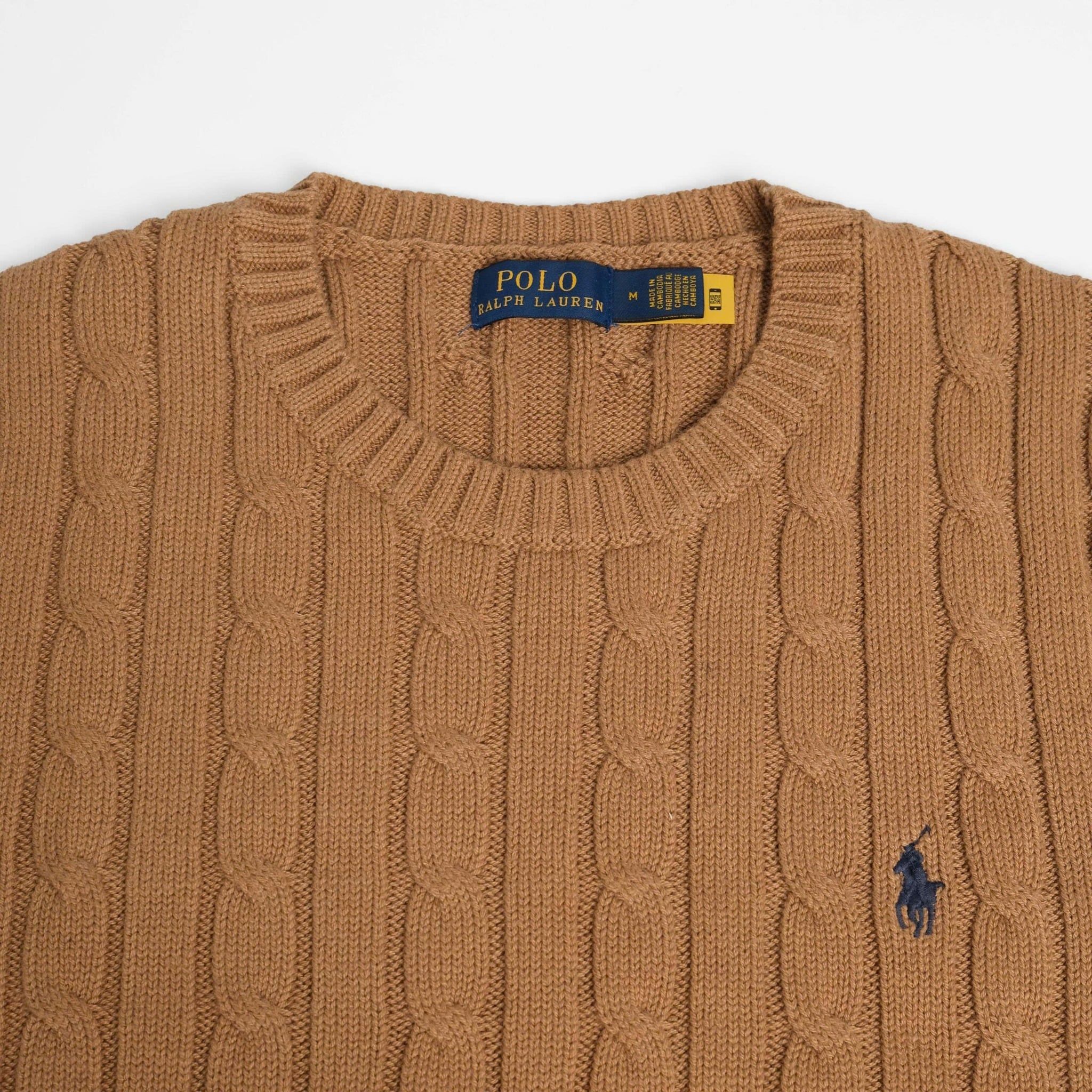  Áo Len Ralph Lauren Nâu Cam Logo Navy - M 