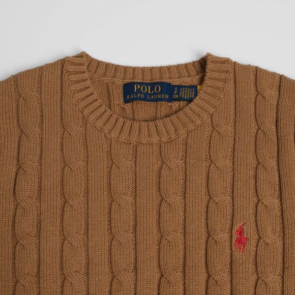  Áo Len Ralph Lauren Nâu Cam Logo Đỏ - S 