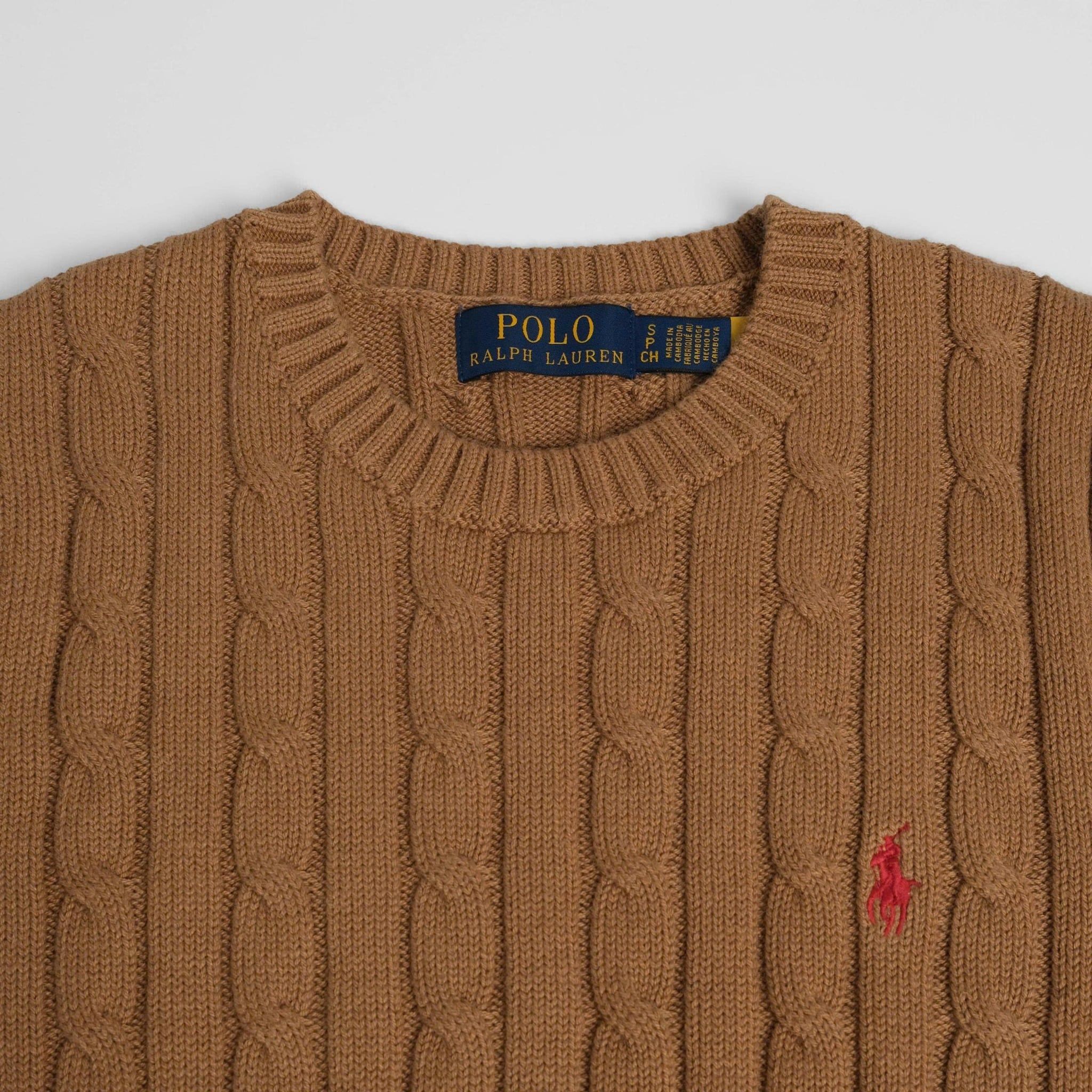  Áo Len Ralph Lauren Nâu Cam Logo Đỏ - S 
