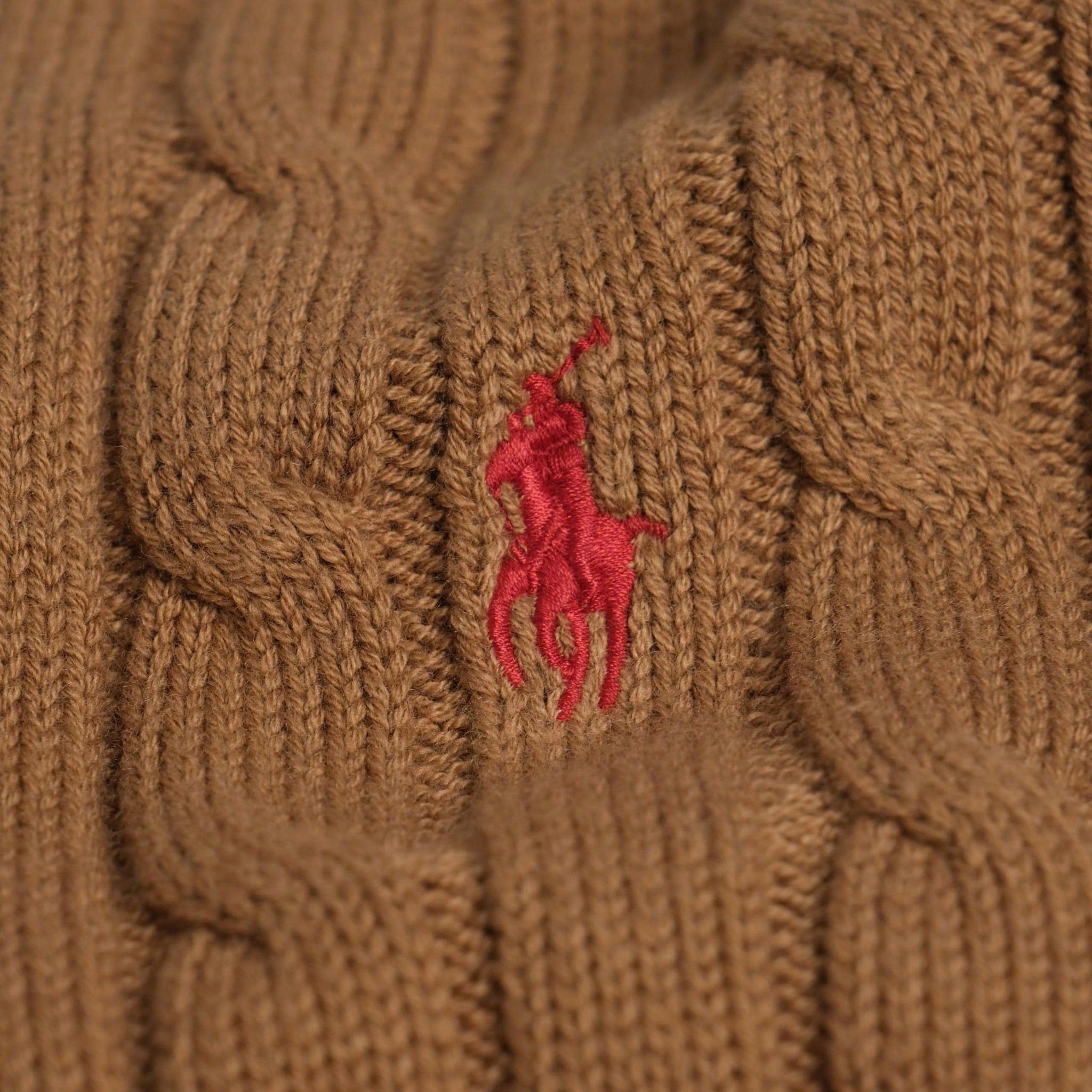  Áo Len Ralph Lauren Nâu Cam Logo Đỏ - S 