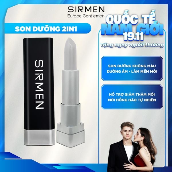  Son dưỡng nam 2 in 1 nguyên liệu tự nhiên SIRMEN Europe Gentlemen dòng cao cấp 4.2g chiết xuất tự nhiên công nghệ tiên tiến 