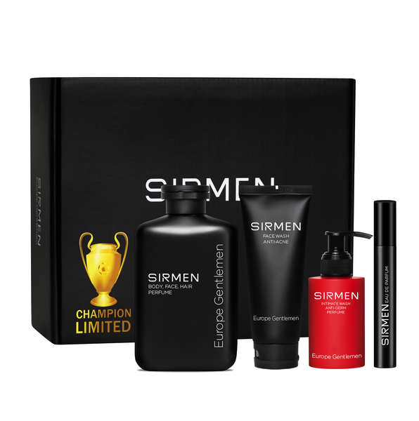  [MEMBER SHIP] Bộ quà tặng cho nam MANC CLUB gồm Sữa tắm gội nam - Sữa rửa mặt nam - Dung dịch vệ sinh nam và Nước hoa nam 10ml hương nước hoa SIRMEN Europe Gentlemen 