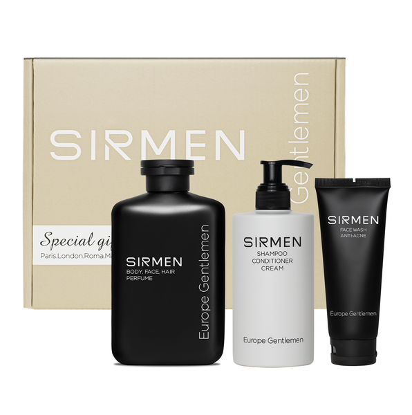  [MEMBER SHIP] Bộ quà tặng cho nam BERLIN WALL Sữa tắm gội nam 4 in 1 - Dầu gội nam 3 in 1 và Sữa rửa mặt nam 2 in 1 SIRMEN nguyên liệu tự nhiên Europe Gentlemen 