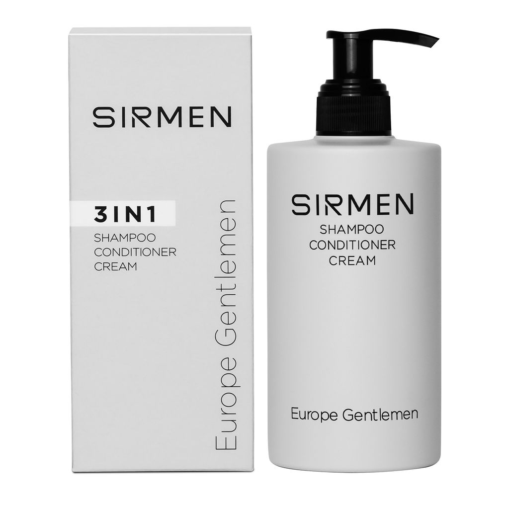  [MEMBER SHIP] Dầu gội xả dưỡng nam 3 in 1 hương nước hoa SIRMEN Europe Gentlemen giúp sạch da đầu, tóc chắc khoẻ công nghệ tiên tiến 320g 
