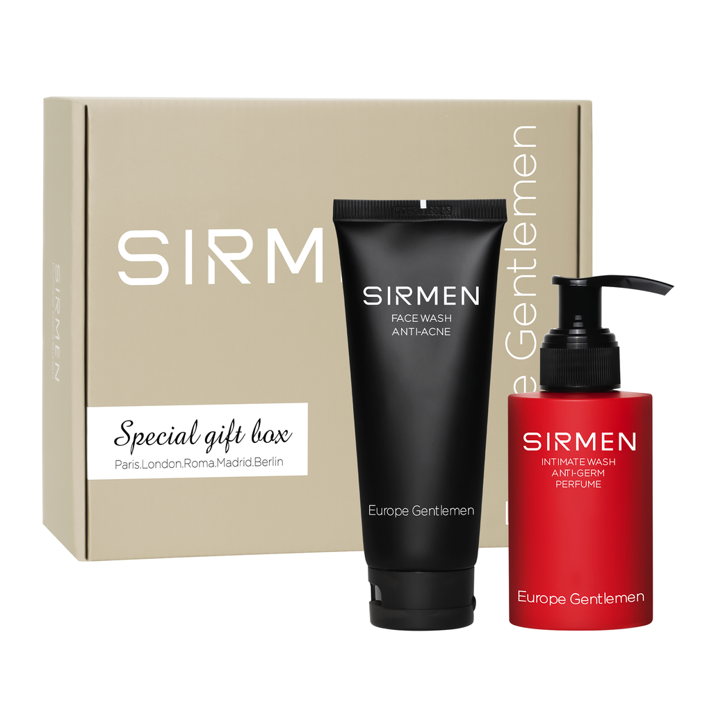  [MEMBER SHIP] Bộ quà tặng cho nam AMSTERDAM EUROPE gồm Dung dịch vệ sinh nam & Sữa rửa mặt hương nước hoa SIRMEN Europe Gentlemen cao cấp 