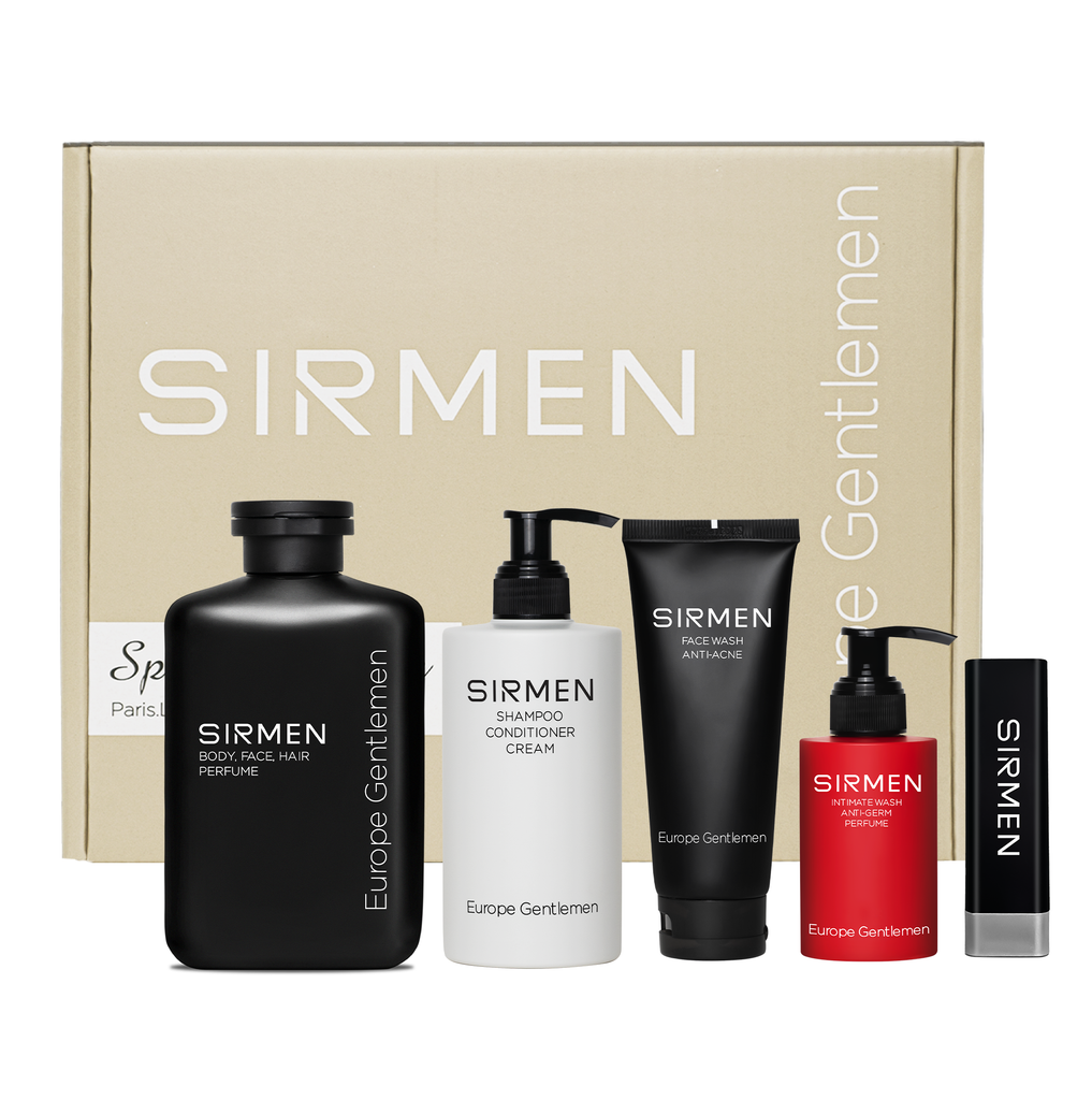  [MEMBER SHIP] Bộ quà tặng cho nam LONDON EYES Sữa tắm nam - Dầu gội nam - Dung dịch vệ sinh nam - Sữa rửa mặt nam và Son dưỡng nam SIRMEN nguyên liệu tự nhiên Europe Gentlemen 