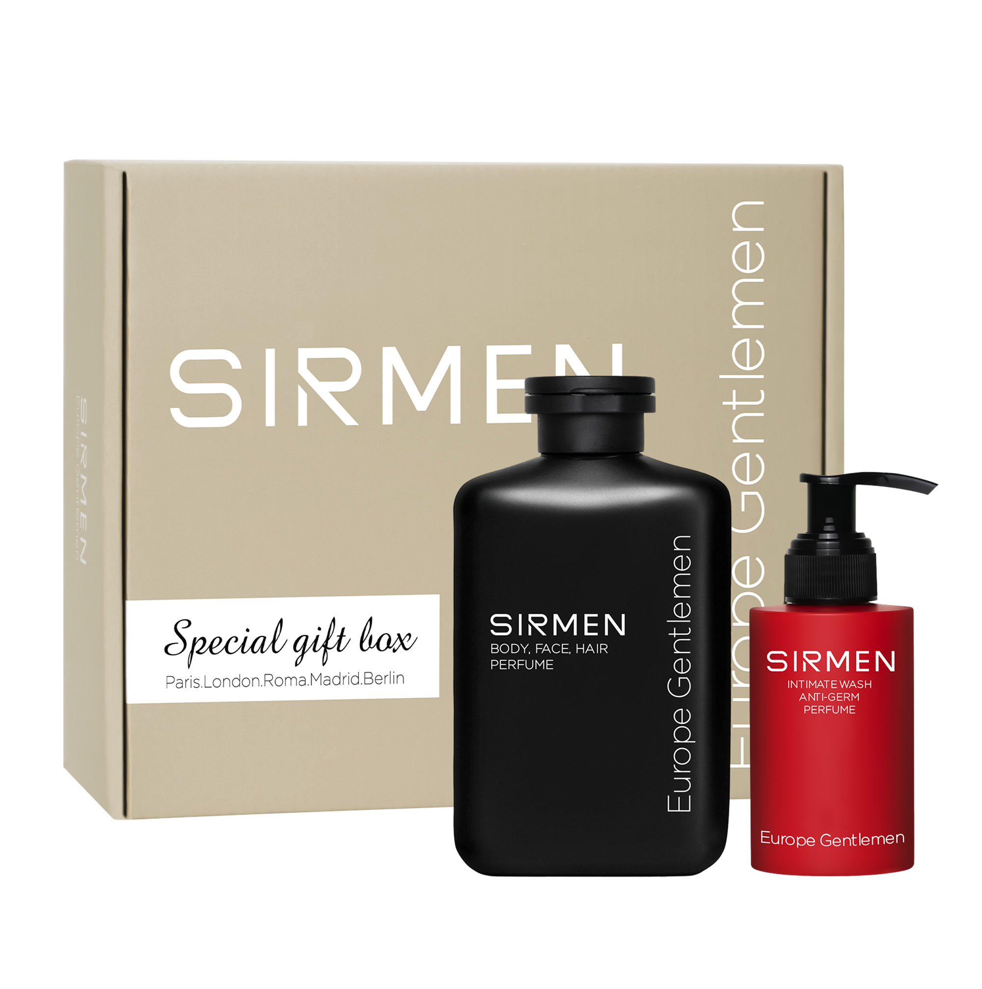  [MEMBER SHIP] Bộ quà tặng cho nam LYON EUROPE gồm Sữa tắm gội nam 350g & Dung dịch vệ sinh nam 100g nguyên liệu tự nhiên SIRMEN Europe Gentlemen 