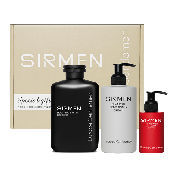  [MEMBER SHIP] Bộ quà tặng cho nam MADRID MATADOR Sữa tắm gội nam 4in1 350g Dầu gội nam 320g và Dung dịch vệ sinh 3in1 100g SIRMEN nguyên liệu tự nhiên Europe Gentlemen 