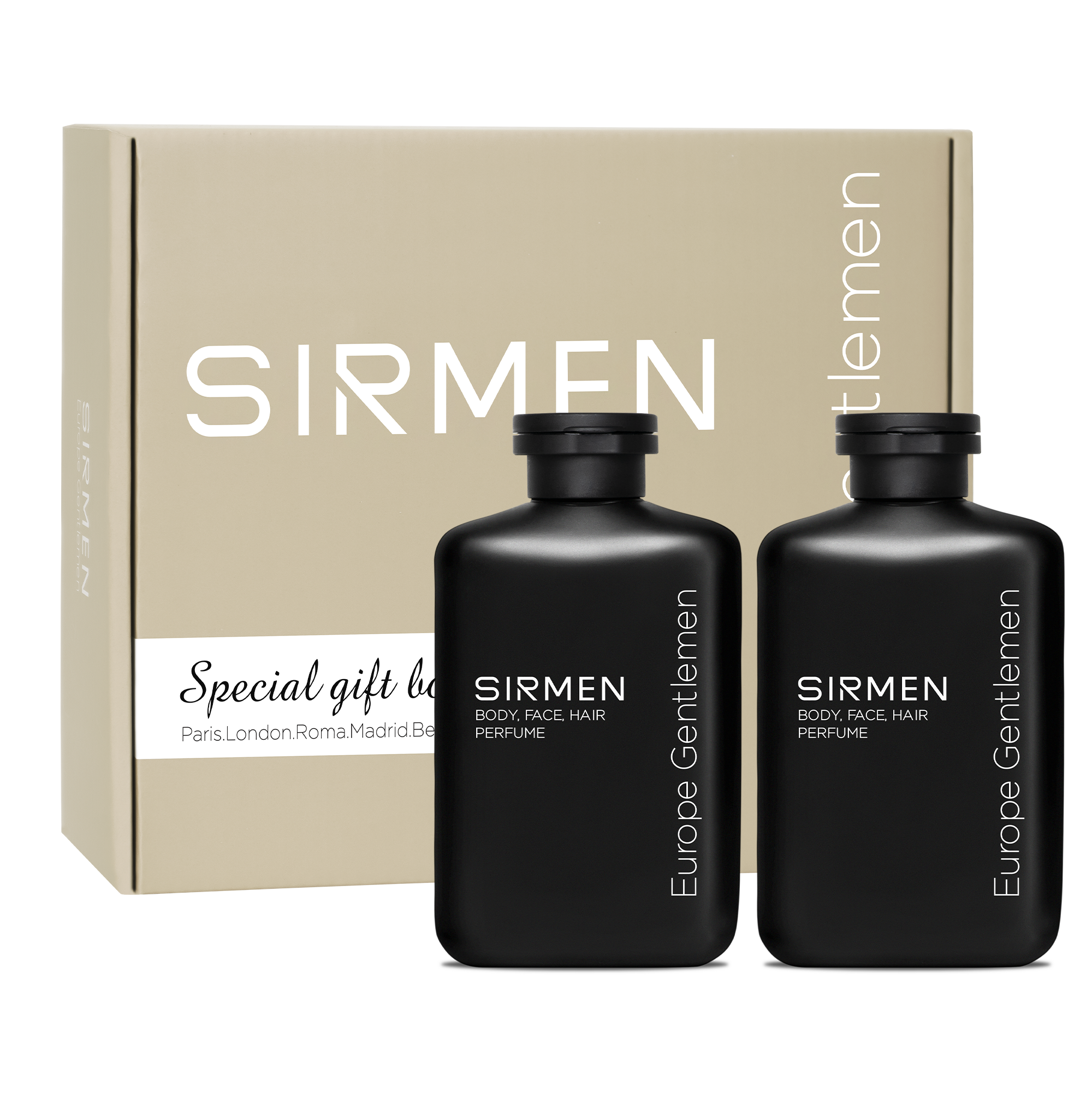  [MEMBER SHIP] Bộ quà tặng cho nam MILAN EUROPE gồm 02 CHAI Sữa tắm gội nam 4 in 1 hương nước hoa SIRMEN Europe Gentlemen cao cấp 350g 