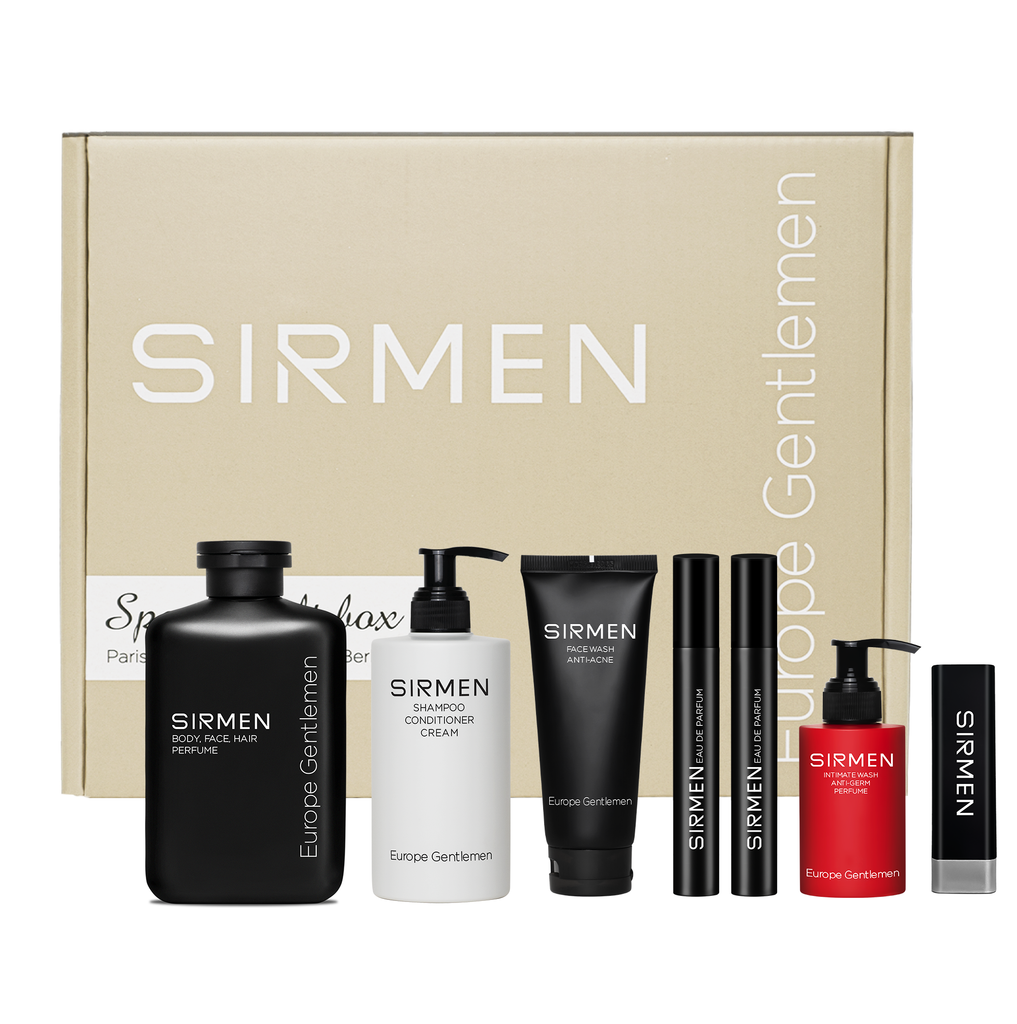  [MEMBER SHIP] Bộ quà tặng cho nam PARIS EIFFEL Sữa tắm gội nam - Nước hoa nam - Dầu gội - Dung dịch vệ sinh - Sữa rửa mặt - Son dưỡng SIRMEN nguyên liệu tự nhiên Europe Gentlemen 