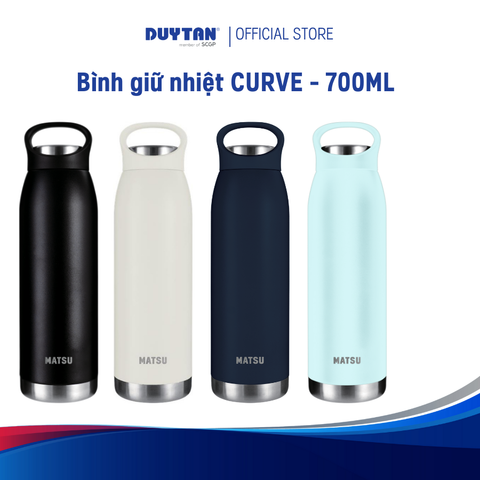 Bình giữ nhiệt CURVE 700ml MATSU - Thép không gỉ 304, giữ nhiệt lâu