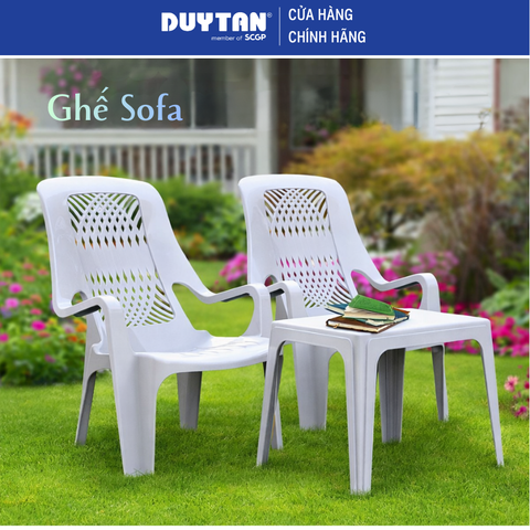 Ghế Nhựa Sofa Duy Tân, Nhựa PP, Tựa Lưng Thoải Mái, Bền Đẹp Nhiều Màu