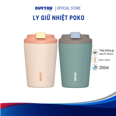 Ly Giữ Nhiệt POKO MATSU 350ml – Nhỏ Gọn, An Toàn