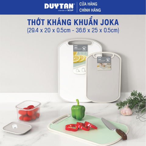 Thớt Kháng Khuẩn JOKA Matsu, Nhựa PP/PE Mỏng Nhẹ, Chống Trơn, Có Rãnh Thoát Nước