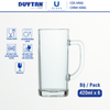 Bộ 6 Ly cốc thủy tinh U Glass 420ml quai đại - PUG376