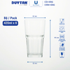 Bộ 6 Ly cốc thủy tinh U Glass 420ml kiểu cao - PUG390