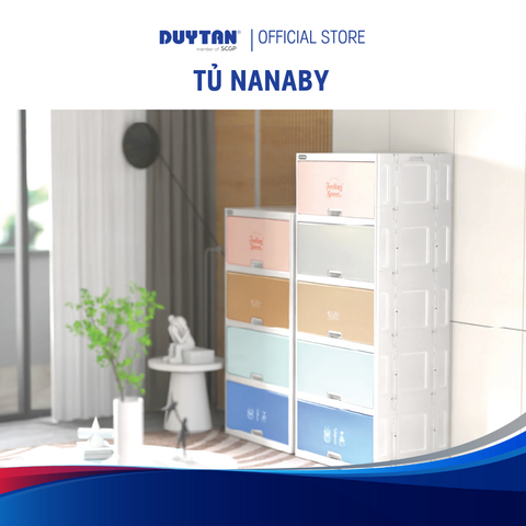 Tủ Nhựa DUY TÂN Nanaby - Nhựa PP an toàn, Thiết Kế Cửa Trượt Ẩn Tiện Lợi