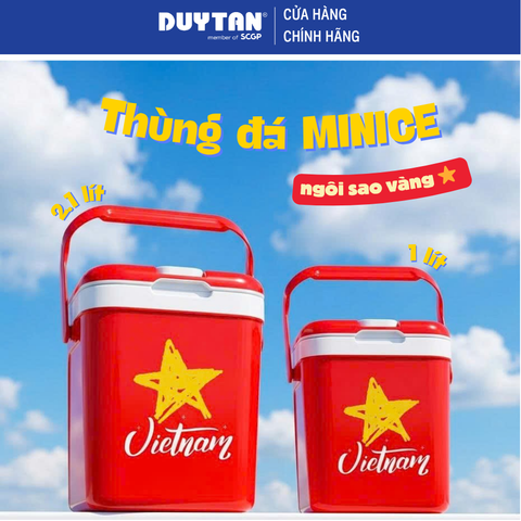 [Đặc biệt] Thùng đá Minice DUY TÂN nhựa PP, PU giữ nhiệt, bình đá mini quai xách, đựng nước giải khát