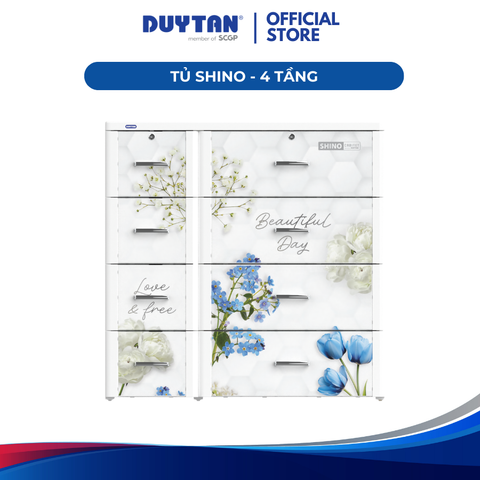 Tủ Shino 4 Tầng Duy Tân – Tủ Quần Áo Trẻ Em 8 Hộc Đa Năng, Gọn Gàng, Tiện Lợi