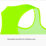  Áo Chạy Bộ BMAI Singlet FRVL005 Nam Xanh Chuối 