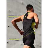  Áo Chạy Bộ Nữ BMAI Singlet A+ FRVL002 - Đen Xanh Lá - DuPont 51g Siêu Nhẹ 