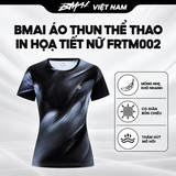  BMAI Áo Thun Thể Thao Chạy Bộ In Hoạ Tiết Quick-Dry FRTM002 - Nữ - Mỏng Nhẹ, Thấm Hút Mồ Hôi, Thoáng Khí, Nhanh Khô 