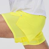  BMAI Quần đùi chạy bộ 2 lớp FRSL003 - Nam - Đen lót vàng 