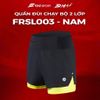  BMAI Quần đùi chạy bộ 2 lớp FRSL003 - Nam - Đen lót vàng 