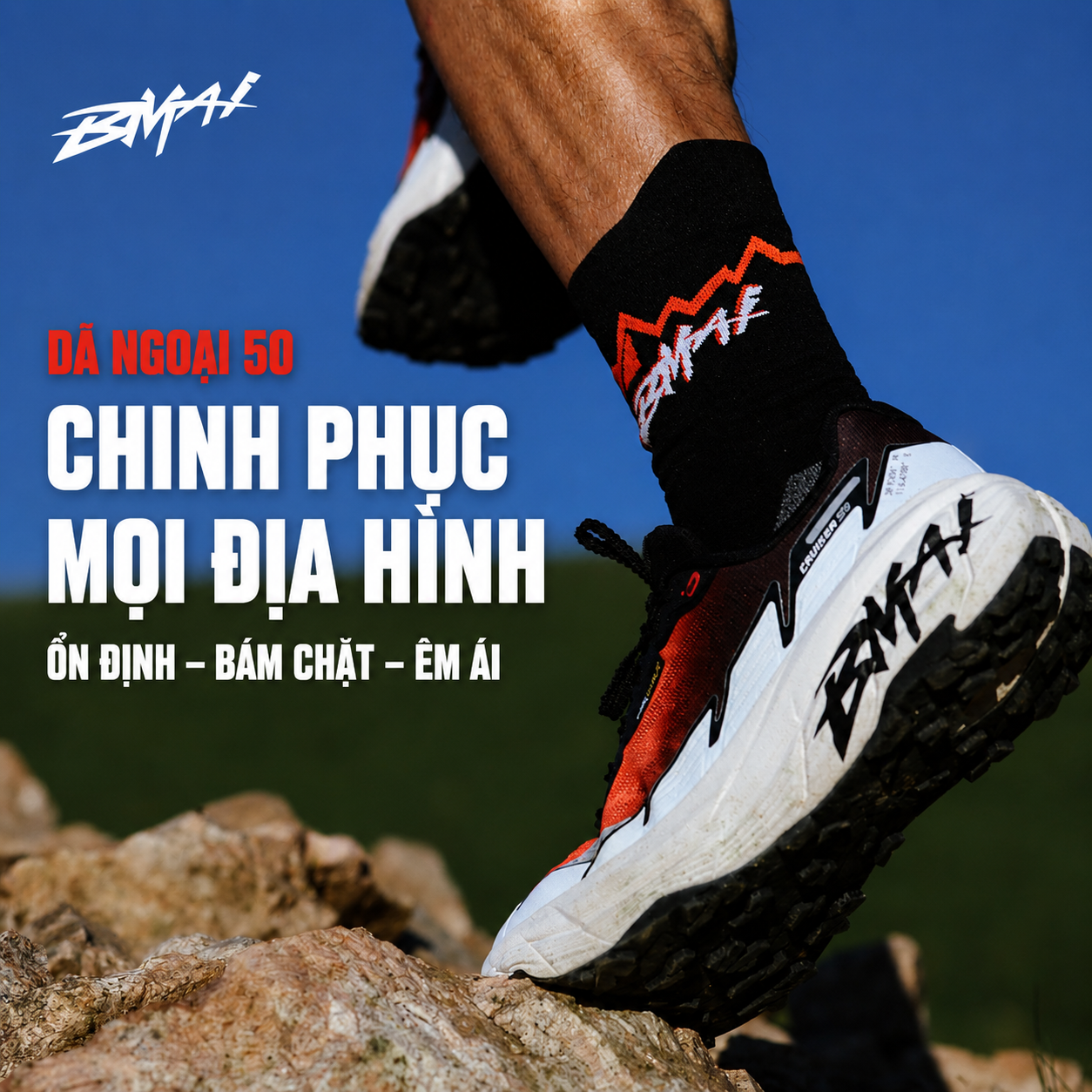  Giày Chạy Trail Địa Hình Đường Dài BMAI Land Cruiser 50 - Chinh phục mọi địa hình – Tự tin trên từng bước chạy 
