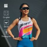  Áo Chạy Bộ BMAI A+ FRVK002 Nữ Trắng - Singlet 52g 
