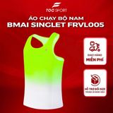  Áo Chạy Bộ BMAI Singlet FRVL005 Nam Xanh Chuối 