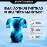  BMAI Áo Thun Thể Thao Chạy Bộ In Hoạ Tiết Quick-Dry FRTM001 - Nam - Mỏng Nhẹ, Thấm Hút Mồ Hôi, Thoáng Khí, Nhanh Khô 