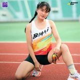  Áo Chạy Bộ BMAI A+ FRVK002 Nữ Trắng - Singlet 52g 