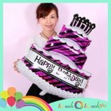  Bong bóng hình bánh sinh nhật - hồng 