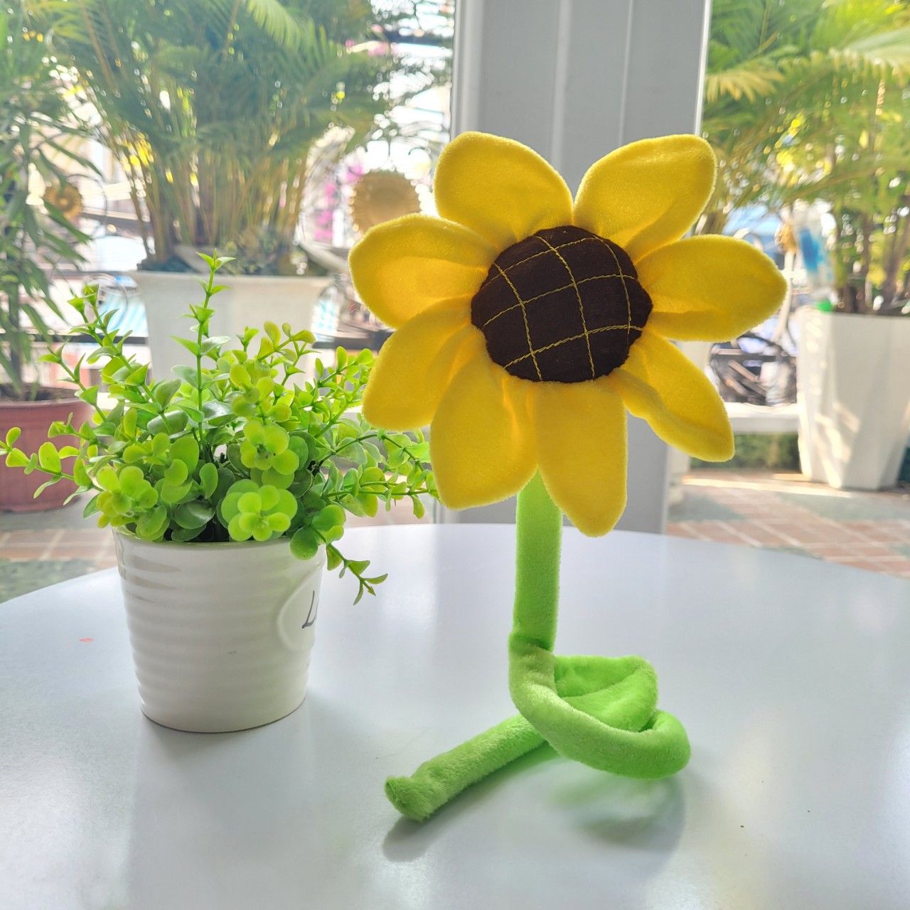  Nhánh hoa hướng dương vải nhung 