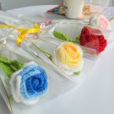  Nhánh hoa hồng bằng len (vàng) 